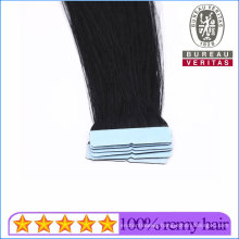 Black Straight 18inch Human Hair Virgin Hair Remy Hair Pre-Bonded Tape Hair Extension